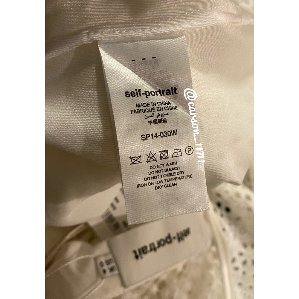 NWT Self Portrait Raglan Midi Dress UK4 US0 White - Picture 11 of 15